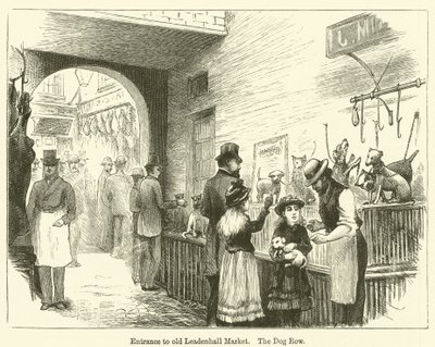 Eingang zum alten Leadenhall Markt, The Dog Row von English School