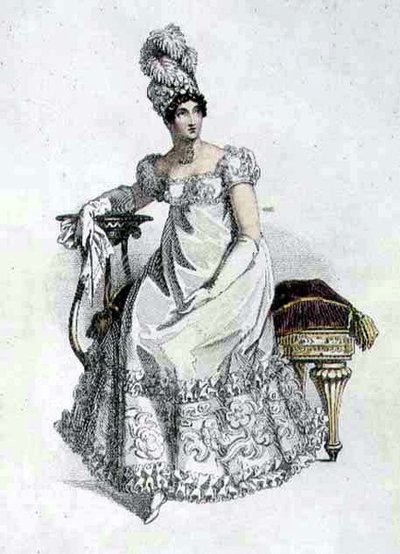 Abendkleid, Modeplatte aus Ackermann