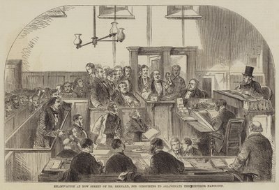 Untersuchung in Bow Street von Dr. Bernard wegen Verschwörung zur Ermordung von Kaiser Napoleon von English School