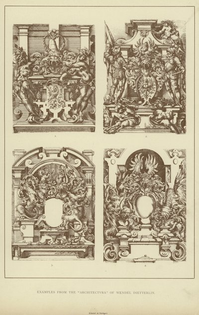 Beispiele aus der "Architectvra" von Wendel Dietterlin von English School