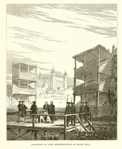 Hinrichtung von Lord Derwentwater auf dem Tower Hill von English School