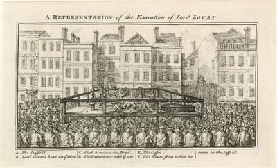 Hinrichtung von Lord Lovat von English School