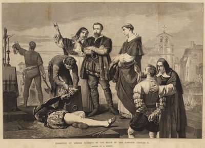 Hinrichtung spanischer Patrioten unter der Herrschaft von Kaiser Karl V. von English School