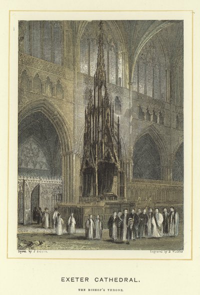 Exeter Kathedrale, der Bischofsthron von English School