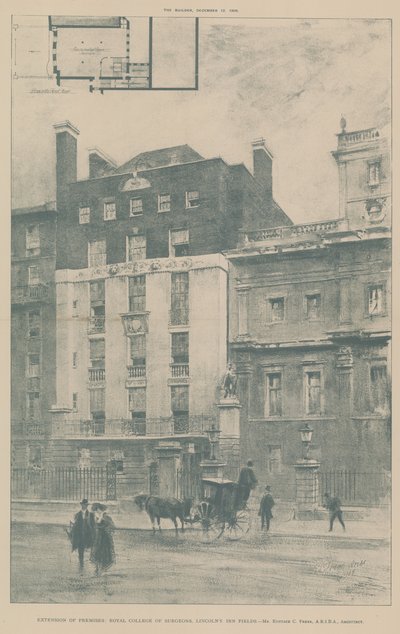 Erweiterung der Räumlichkeiten des Royal College of Surgeons, Lincolns Inn Fields von English School