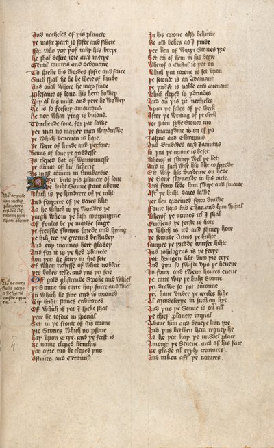 F151r aus Ms New Coll 266, De confessio amantis von John Gower von English School