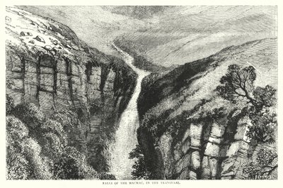 Wasserfälle des Macmac im Transvaal von English School