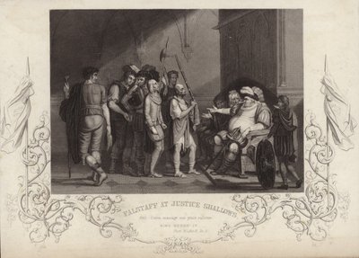 Falstaff bei Justice Shallow von English School