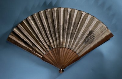 Fächer mit einer Karte von Bath, ca. 1790 von English School