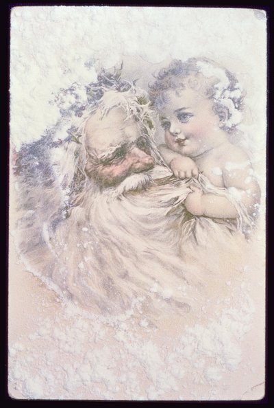 Vater Weihnachten und ein Kind von English School