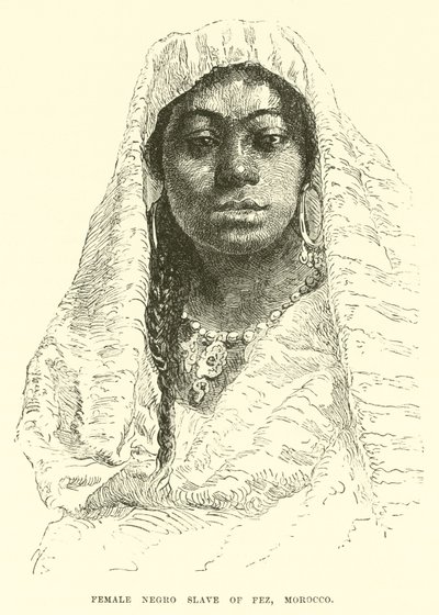Weibliche Negersklavin von Fès, Marokko von English School