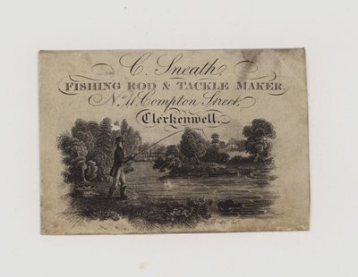 Angelruten- und Angelgerätehersteller, C Sneath, Visitenkarte von English School