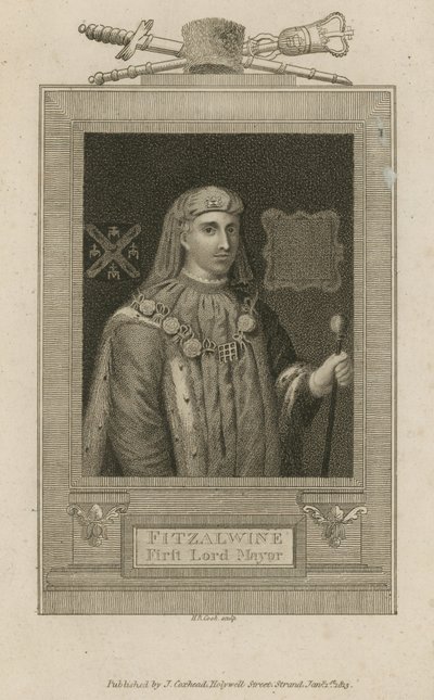 Fitzalwine, erster Lord Mayor von London von English School
