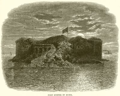 Fort Sumter in Trümmern von English School