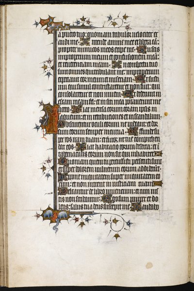 Fuchs und Storch im Randdetail von MS Egerton 3277, f.47v, aus dem 