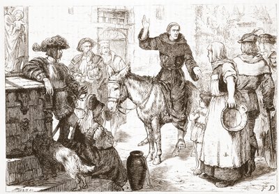 Franz Lambert predigt, Illustration aus Die Geschichte des Protestantismus von James Aitken Wylie, veröffentlicht 1878 von English School