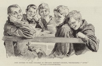 Kostenlose Abendessen für arme Kinder in der King Edward