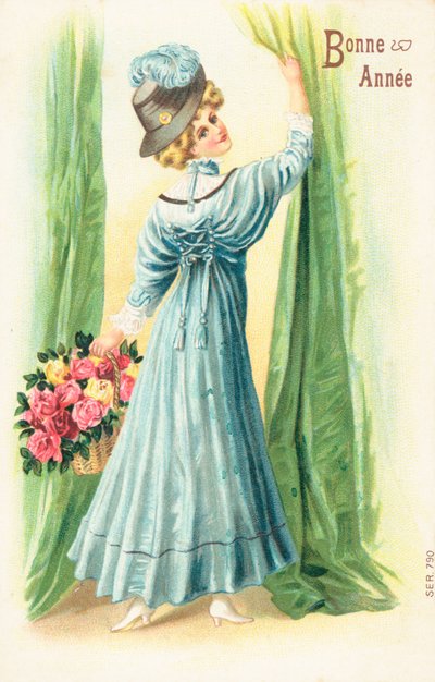 Französische Neujahrskarte von English School