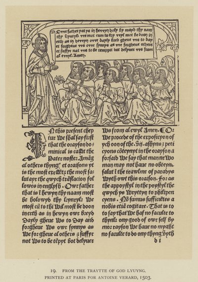Aus dem Traytte of God Lyuyng, gedruckt in Paris für Antoine Verard von English School