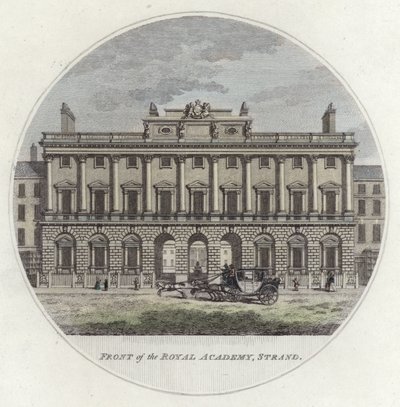 Vorderseite der Royal Academy, Strand, London von English School