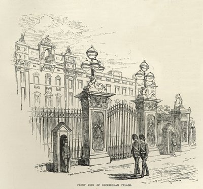 Vorderansicht des Buckingham Palace (aus 