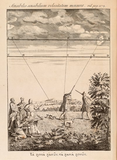 Frontispiz aus Die Methode der Fluxionen und unendlichen Reihen von Isaac Newton, London, 1736 von English School