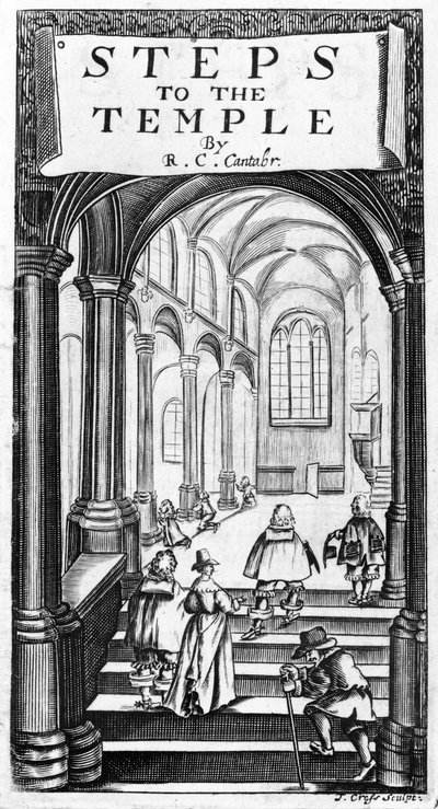 Frontispiz zu Steps to the Temple von Richard Crashaw, graviert von J. Cross, 1648 von English School