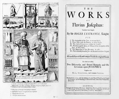 Frontispiz zu The Works of Flavius Josephus, 1725 von English School