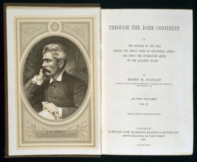 Frontispiz zu Durch den dunklen Kontinent, von Henry M. Stanley, veröffentlicht 1878 von English School