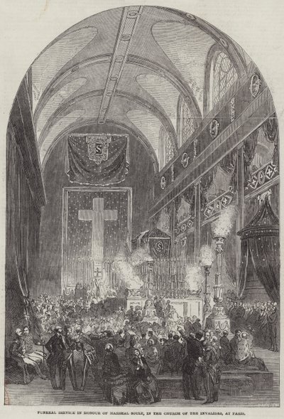 Trauergottesdienst zu Ehren von Marschall Soult in der Kirche der Invaliden in Paris von English School