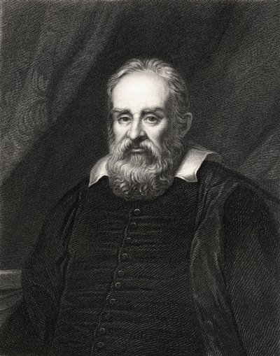 Galileo Galilei, aus Die Galerie der Porträts, veröffentlicht 1833 von English School