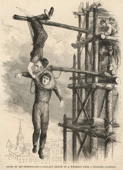 Mutige Rettung eines Arbeiters von einem Baugerüst von English School
