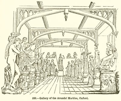 Galerie der Arundel-Marmore, Oxford (Gravur) von English School