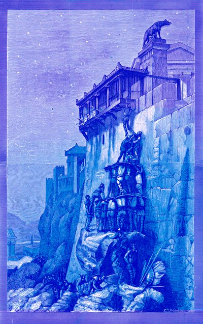 Gänse des Kapitols, Illustration aus Geschichte Roms von Victor Duruy, veröffentlicht 1884 von English School