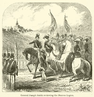 General Joseph Smith inspiziert die Nauvoo-Legion von English School