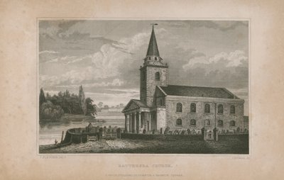 Allgemeine Ansicht der Battersea Church von English School