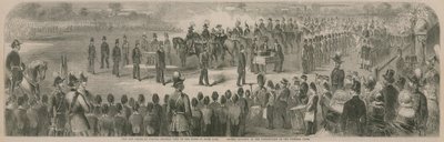 Gesamtansicht der Szene im Hyde Park anlässlich der Verleihung des Victoria-Kreuzes von English School