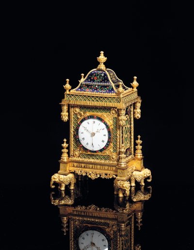 George III musikalische und viertelstündige kleine Tischuhr, Howlett & Horne, London, ca. 1780 von English School
