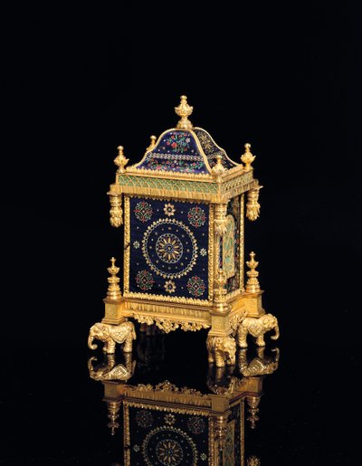 George III musikalische und viertelstündlich schlagende kleine Tischuhr, Howlett & Horne, London, ca. 1780 von English School