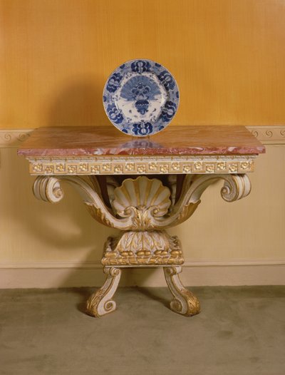 George II Konsolentisch mit Marmorplatte, Palladianischer Stil, ca. 1750 von English School