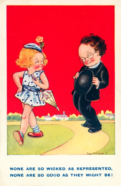 Mädchen und Junge, gut und böse von English School