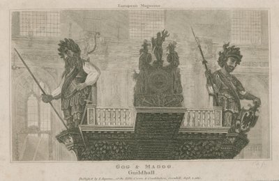 Gog und Magog, Guildhall, London von English School