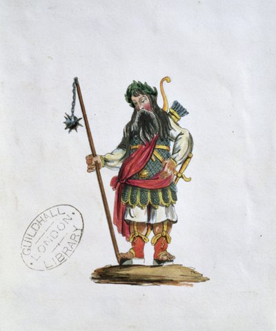 Gog, Illustration einer der Guildhall-Statuen der legendären Riesen von English School