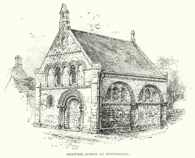 Grammar School in Huntingdon (Gravur) von English School