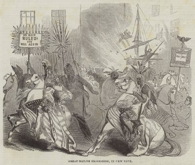 Große einheimische Prozession in New York von English School