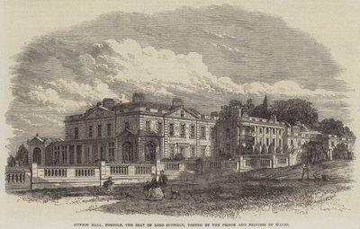 Gunton Hall, Norfolk, der Sitz von Lord Suffield, besucht vom Prinzen und der Prinzessin von Wales von English School