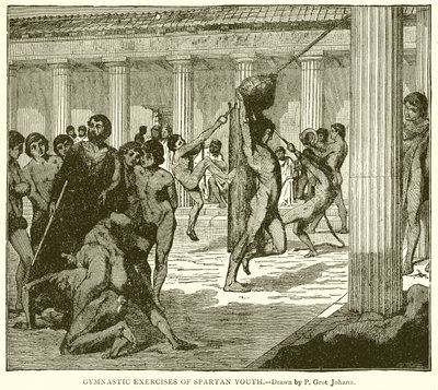Gymnastische Übungen der spartanischen Jugend von English School