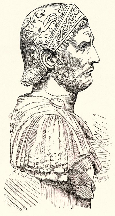 Hannibal, Illustration aus Geschichte Roms von Victor Duruy, veröffentlicht 1884 von English School