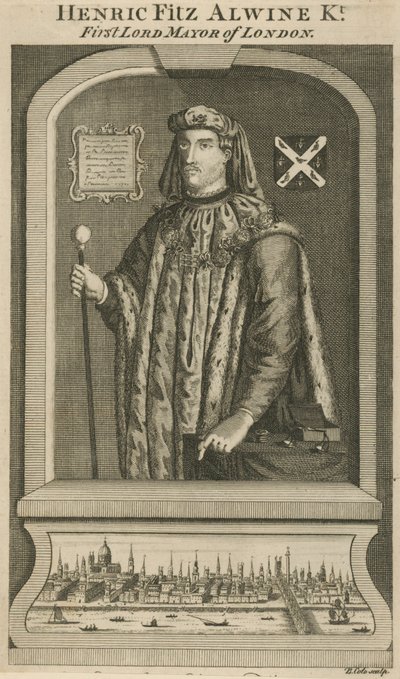 Henric Fitz Alwine, erster Lord Mayor von London von English School