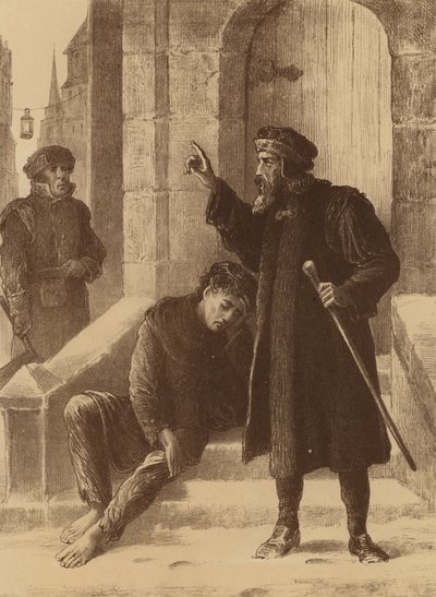 Henry Heath, "Hält ihn für einen Ladendieb und ruft die Wache" von English School
